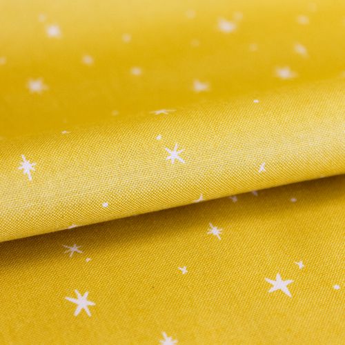 Katoen geel met sterren